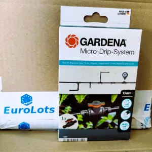 Gardena Micro-Drip-System Control and Shut-Off Valve 13 mm (1/2 inch): Simple Pipe Shut-Off and Continuous Water Flow Control, Accessories for Connecting Pipes and Irrigation Lines (13207-20)