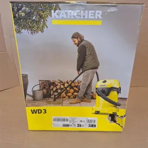 K"archer WD 3V-17/4/20, Water and Dust Vacuum Cleaner WD 3 V-17/4/20, Yellow, Black