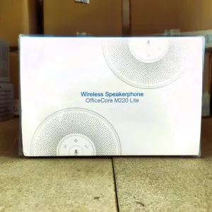 EMEET Bluetooth Conference Speaker Set - 2 x Speakers with Dongle, Conference Speaker with Microphone, 360^0 Voice Recognition, Plug & Play, for Calls, Conferences, Online Meeting, Classes, Office,
