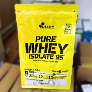 Olimp Pure Whey Protein Isolate 95-1 pack - Lactose Free Protein Shake - Muscle Strengthening - Full Amino Acid Profile (600 g, Peanut Butter)