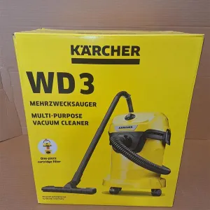 K"archer WD 3V-17/4/20, Water and Dust Vacuum Cleaner WD 3 V-17/4/20, Yellow, Black