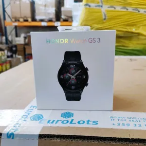 HONOR Watch GS3 Smartwatch, AMOLED Touch Screen, 1.43 Inch, Physical Activity Watch with Heart Rate Monitor, Sleep and Oxia, Up to 14 Days Autonomy, Black Version