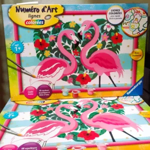 Ravensburger Art Number - Large Format - Flamingos in Love - Craft - Painting - Focus - Children Aged 7 Years - 28770