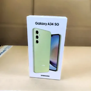 Samsung Galaxy A34 5G, Android Smartphone, 6.6 Inch Dynamic AMOLED Display, 5,000 mAh Battery, 128 GB/6 GB RAM Mobile Phone in Awesome Lime