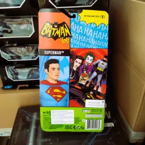 McFarlane Toys DC Retro Superman Action Figure - 6 Inch, Inspired by Batman 66' Comic, Articulated Design with 2 Kryptonite Accessories - Collectible Toy