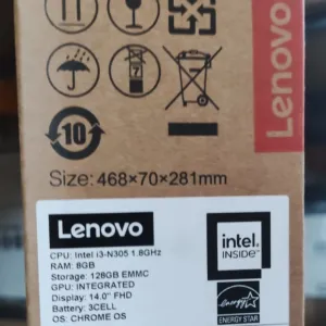Lenovo IdeaPad Slim 3 Chromebook Plus 14IAN8 - 14 Inch Full HD Laptop (Intel Core i3, 8GB RAM, 128GB eMMC, ChromeOS) - AZERTY FR Keyboard - Grey