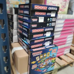 Monopoly Chance Board Game, Fast-Paced Monopoly Family Game for 2-4 Players, 20 Min. Average
