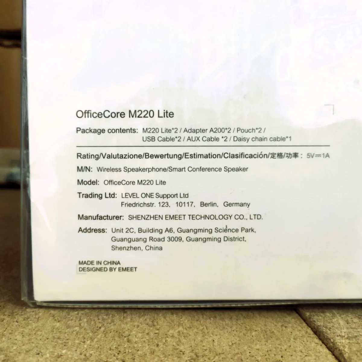 Altoparlante Bluetooth EMeet M220 Per Conferenze - Microfoni 360&deg;, Per Zoom E Skype