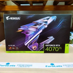 GIGABYTE GeForce RTX 4070 Ti AORUS ELITE 12GB Graphics Card - 12GB DDRX6 21Gbps 192bit, PCI-E 4.0, Core 2655Mhz, RGB, Anti-sag bracket, DisplayPort 1.4, HDMI 2.1a, NVIDIA DLSS 3, GV-N407TAORUS E-12GD