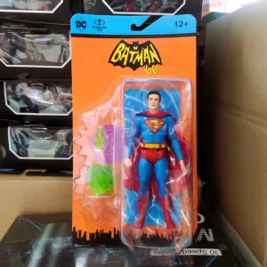 McFarlane Toys DC Retro Superman Action Figure - 6 Inch, Inspired by Batman 66' Comic, Articulated Design with 2 Kryptonite Accessories - Collectible Toy